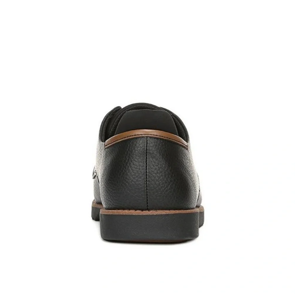 Dr. Scholl's Black Oxford Shoes with Textured Leather and Contrasting Sole - Picture 7 of 8